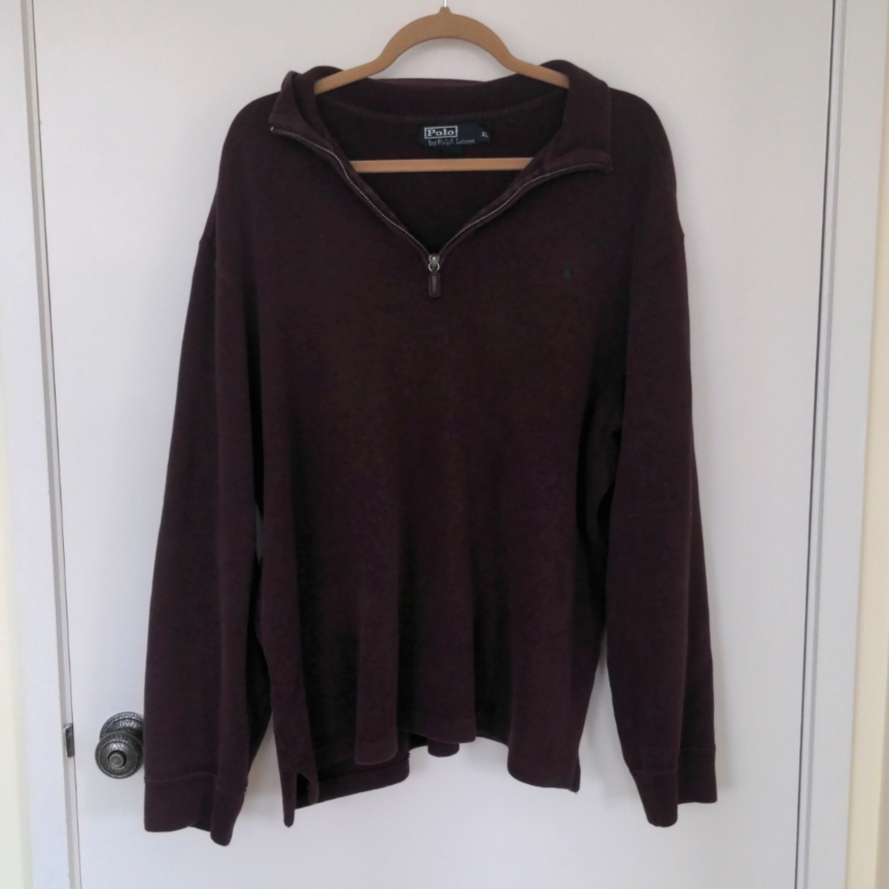 Ralph Lauren quarter zip up dark Maroon XL